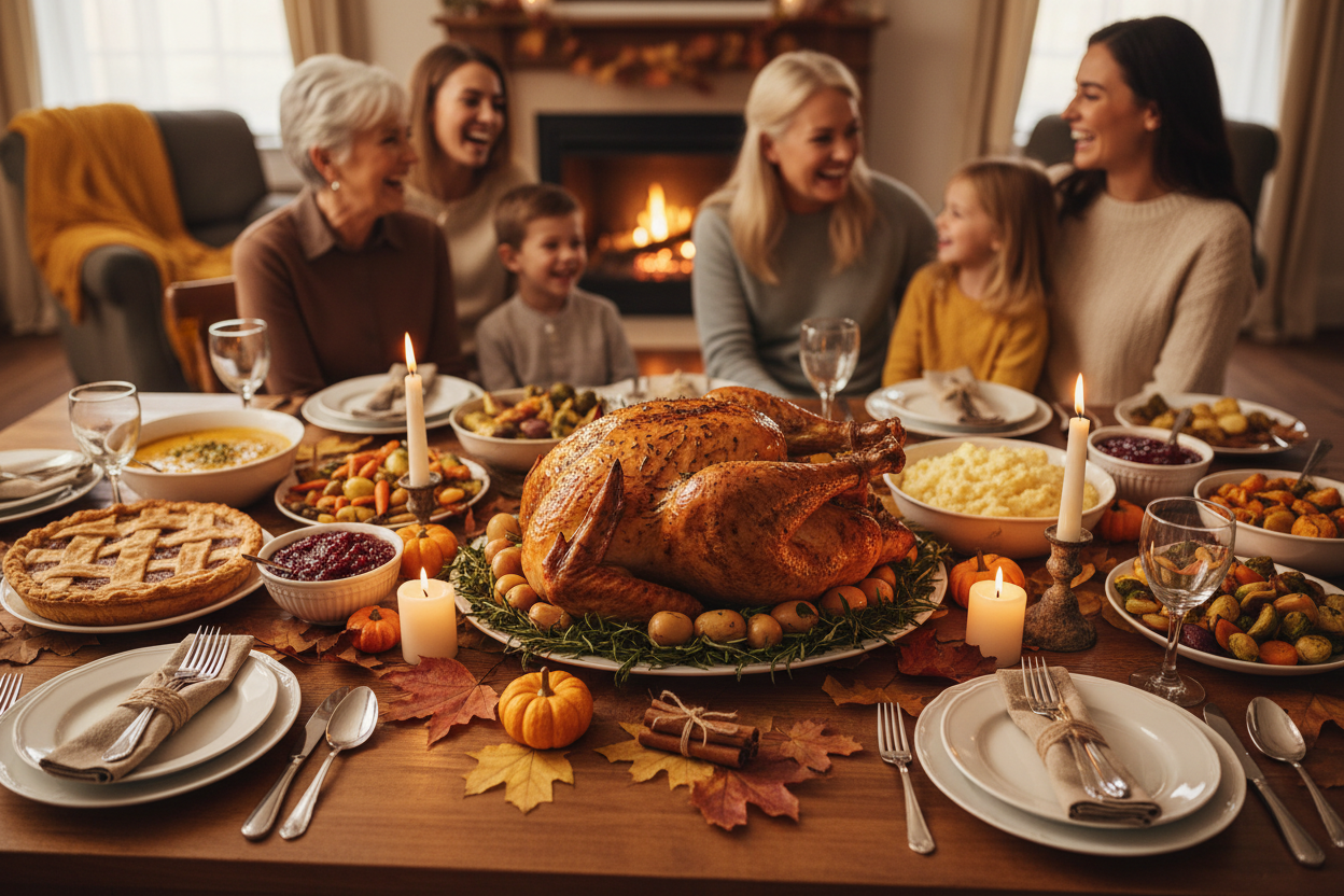 une image joyeuse de thanksgiving